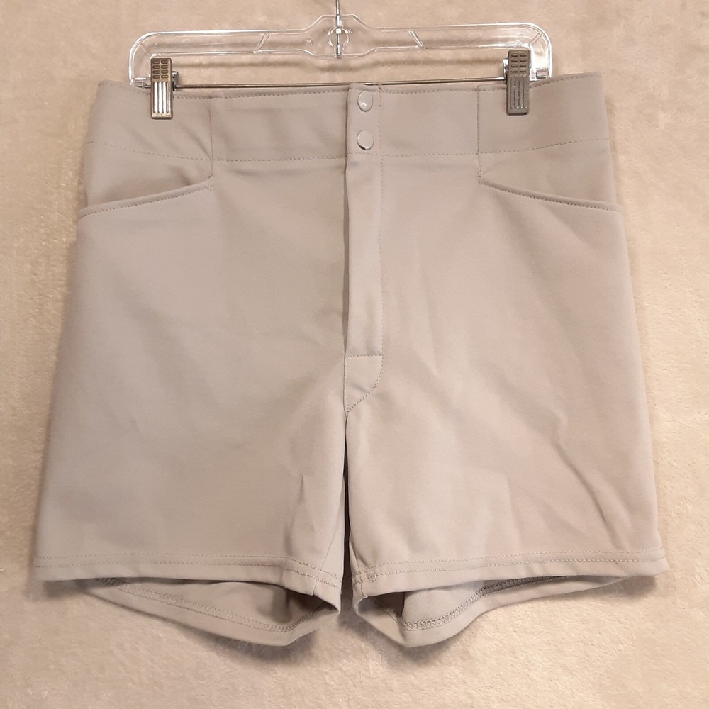 Speed Line Mens Coaches Short Sz.M-32/Inseam 5"/Gray/Gym/Flat Front/Vintage